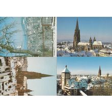 Frielburg Im Breigsau Blick Vom Schlobberg 4x German Snow Christmas Postcard s