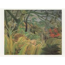 Rousseau Tiger In A Tropical Storm Painting Postcard