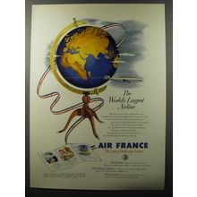 1953 Air France Ad - The world's largest airline