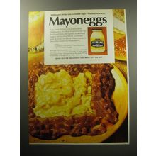 1972 Hellmann's Mayonnaise Ad - Hellmann's helps you scramble eggs
