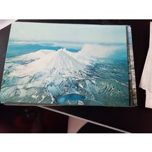 vintage new zealand postcard mt ngauruhoe & lake taupo