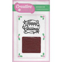 Creative Dies. Happy Christmas Sentiment Die. Die Cutting Cardmaking Crafts