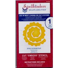 SPELLBINDERS SHAPEABILITIES METAL DIE - SPIRAL BLOSSOM FOUR