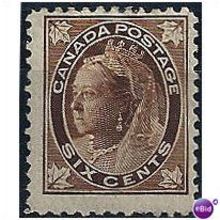 Canada 1897 SG147 6c Brown Mounted Mint