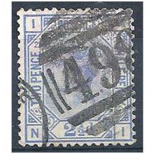1881 SG157 2 1/2d Blue Plate 22 Good Used Check Letters "NI".