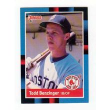 1988 Donruss Todd Benzinger RC baseball rookie card #297 –Red Sox