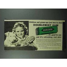1941 Wrigley's Doublemint Gum Ad - Love to Chew