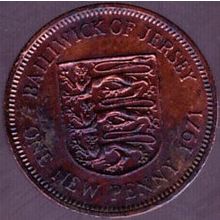 1971 Jersey 1 Penny Coin