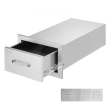 14x8.5 Inch Outdoor Kitchen Drawers Stainless Steel, Flush Mount Double Draw...