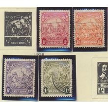 Barbados Stamps Scott #194//200, Used, 4 Different Including 1 Shilling