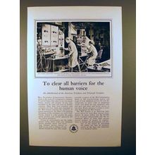 1931 AT&T Telephone Ad - Clear Barriers For Human Voice