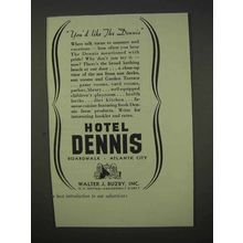1941 Hotel Dennis Ad - You'd Like