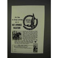 1941 Hot Springs Arkansas Tourism Ad - Keep Young