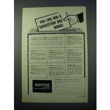 1953 Bostitch Staples Ad - Suggestion Box Bonus
