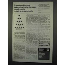1966 Mobil Oil Ad - Snitches On Motels, Hotels, Resorts