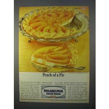 1966 Kraft Philadelphia Cream Cheese Ad - Peach of Pie