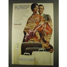 1966 Samsonite Silhouette Luggage Ad - Three-Suiter