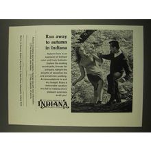 1967 Indiana Tourism Ad - Run Away to Autumn in Indiana