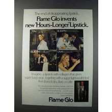 1981 Flame Glo Hours-Longer Lipstick Ad