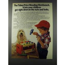 1981 Fisher-Price Woodtop Workbench Ad - Nuts and Bolts