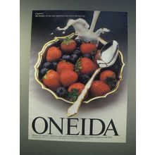 1989 Oneida Golden Royal Chippendale Teaspoon and Dish Ad