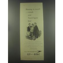 1954 BOAC British Overseas Airways Corporation Ad - Planning to travel?
