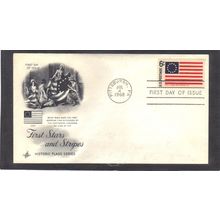 FDC Art Craft 1350 6c 1st Flag (Cachet-Erased/A) CV42285