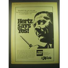 1968 Hertz Rent a Car Ad - Shouldn't the car you rent be carefully maintained