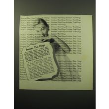 1950 Houbigant Chantilly Liquid Skin Sachet Advertisement - Perfume that clings