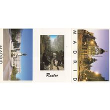 Rastro Madrid Flea Market Night Illuminations Spain 3x Postcard s