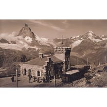 Gornergrat Zermatt Station Gornergrat Matterhorn Dent Blanche Swiss Postcard