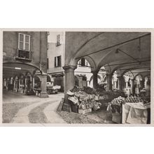 Lugano Switzerland Portiei De Via Pessina Old RPC Postcard