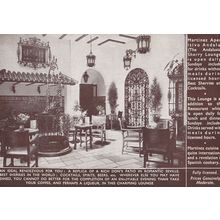 Martinez Spanish Central London Restaurant Bar Lounge Old Postcard