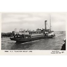 Paddle Steamer Clacton Belle Ship in 1922 Photo Postcard