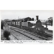 Quainton Road Train at Brill Station London in 1935 Photo Postcard