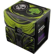 Ai Armor MTG Commander 100+ Card Custom Art Deck Box with Storage (Green/Black)