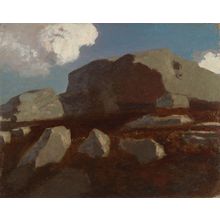 Odilon Redon - Landscape with Rocks, near Royan Poster Canvas Movie Film Print A