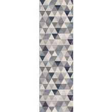 2 X 6 Navy Blue Geometric Diamond Area Rug
