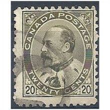 Canada 1903 SG186 20c Deep Olive Green Fine.Used.