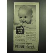 1953 Gerber's Baby Food Ad - Can Baby Really Taste?