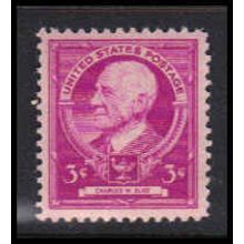871 3c Charles Eliot Fine MNH KA3125
