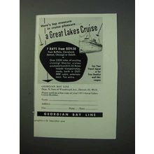 1953 Georgian Bay Line Cruise Ad - Top Measure