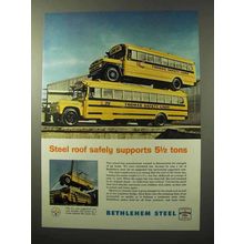 1964 Bethlehem Steel Ad - Roof Supports 5 1/2 Tons