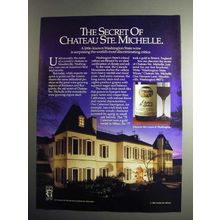 1984 Chateau Ste. Michelle Cabernet Sauvignon Wine Ad - Secret