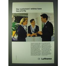 1989 Lufthansa Airline Ad - Our customers' wishes have top priority