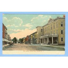 New York Wolcott Main St Looking East Street Scene w/Unpaved Road and Old ~407