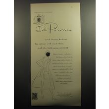 1951 De Pinna Dress Ad - watch Young Moderns for cottons with much flair