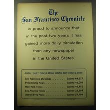 1960 The San Francisco Chronicle Advertisement