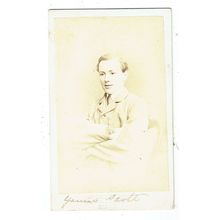 Victorian cdv photo young man surname Scott Edinburgh photographer