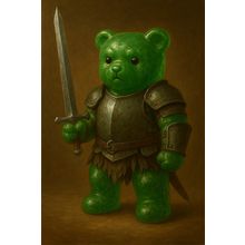 Green Gumi Bear Hero Poster Canvas Print A0 A1 A2 A3 A4 A5 A6 Art child bedroom